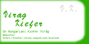 virag kiefer business card